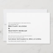 Invitation Blanc Noir Quand On Peut Vous Accrocher Mariage Re (Dos)