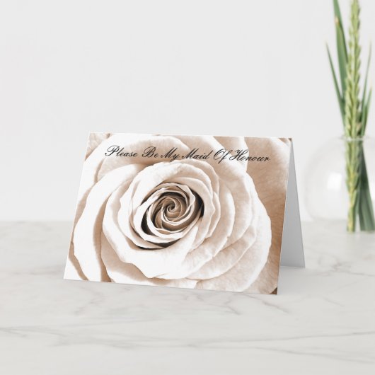 Invitation Blanc nuptial S'Il Vous Plaît, Soyez Ma Fille D'Ho (Devant)