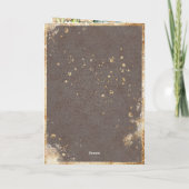 Invitation Blanc or Botanique Floral Rustique Mariage (Dos)