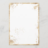 Invitation Blanc or Botanique Floral Rustique Mariage (Dos)