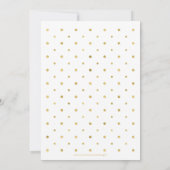 Invitation Blanc & Or | Fête de retraite moderne surprise (Dos)