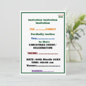 INVITATION BLANC PERSONNALISABLE MODERNE ET ÉLÉGANT, MARQUE V (Debout devant)