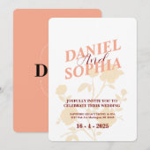 Invitation Blanc rétro (Devant / Derrière)