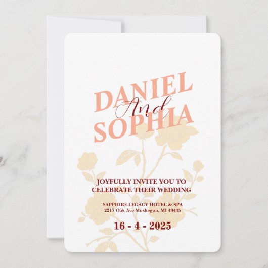 Invitation Blanc rétro (Devant)