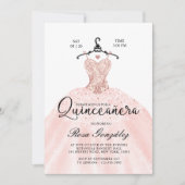 Invitation Blanc rose pâle Quinceañera Roya Gown blanc (Devant)