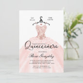 Invitation Blanc rose pâle Quinceañera Roya Gown blanc (Debout devant)