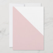 Invitation Blanc rose simple et or (Dos)