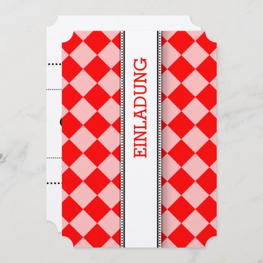 Invitation blanc rouge (Devant / Derrière)