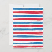 Invitation Blanc rouge et Baby shower dû (Dos)