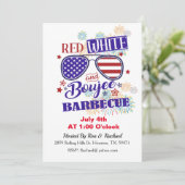 Invitation Blanc Rouge Et Boujee 4 juillet BBQ (Debout devant)