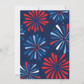 Invitation Blanc rouge et DEUX 2e anniversaire (Dos)