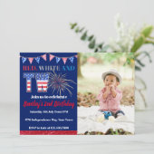 Invitation Blanc rouge et deux fêtards (Debout devant)