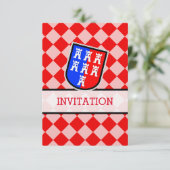 Invitation Blanc, rouge, noir (Debout devant)
