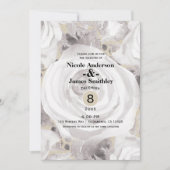 Invitation Blanc Russe Rose d'hiver Mariage Kraft (Devant)