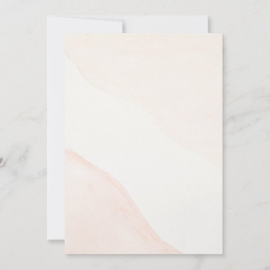 Invitation Blanc Rustique Aquarelle Floral mariage libre (Dos)