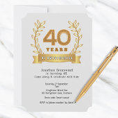Invitation Blanc standard "40 ans de convivialité"