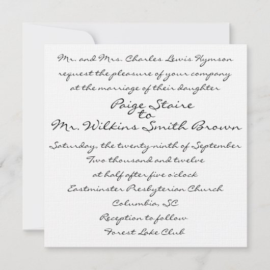 Invitation blanche (Devant)