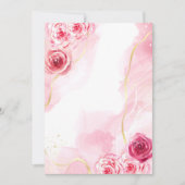 Invitation blanche 5x7 Aquarelle Magenta Rose (Devant)