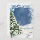 Invitation Blanche Bleu neige en amour Fête des mariées À feu (Dos)