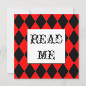 Invitation blanche d'Alice de lapin (Devant)