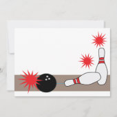 Invitation blanche de la partie de bowling (Devant)