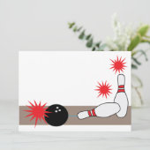 Invitation blanche de la partie de bowling (Debout devant)