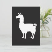 Invitation blanche de lama (Debout devant)