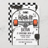Invitation blanche de skateboard (Devant / Derrière)