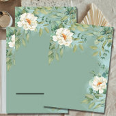 Invitation blanche do-it-yourself Fleur Eucalyptus