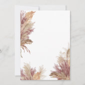 Invitation blanche do-it-yourself Pampas Grass fon (Devant)