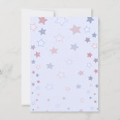 Invitation blanche et bleue rouge de bannière (Dos)