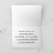 Invitation blanche faite sur commande de cérémonie (Intérieur)