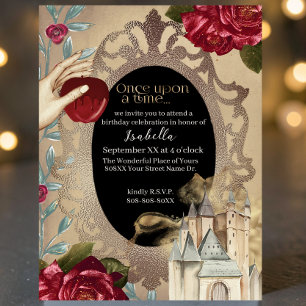 Invitation Blanche-Neige Conte de Fées Miroir Magique