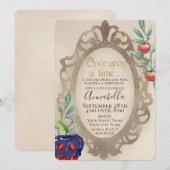 Invitation Blanche-Neige Miroir Conte de Fées Enchanté (Devant / Derrière)