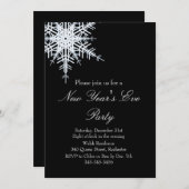 Invitation blanche neige pour le nouvel an (Devant / Derrière)