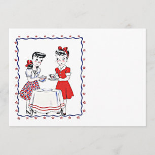Invitation blanche pour une soirée thé entre amis 