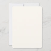 Invitation BLANCHE | Rose vert olive moderne Sauvez la date (Dos)
