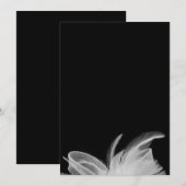 Invitation Blancs 5x7 pour les Plumes Blanches (Devant / Derrière)