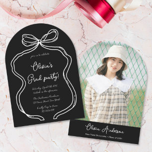 Invitation Blancs à la main dessinée Bow Photo Arch Party