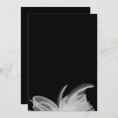 Invitation Blancs de 5x7 pour Plumes Blanches (Devant / Derrière)