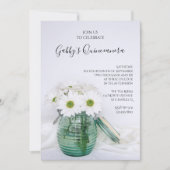 Invitation Blancs en Blue Jar Vase Quinceanera Party (Devant)