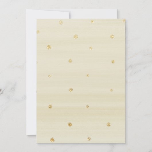 Invitation Blancs et chute d'or en amour Fête des mariées Inv (Dos)