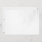 Invitation Blancs noir minimaliste photo anniversaire (Dos)