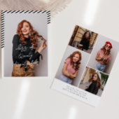 Invitation Blancs noirs Moderne Minimaliste Graduation