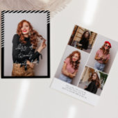 Invitation Blancs noirs Moderne Minimaliste Graduation