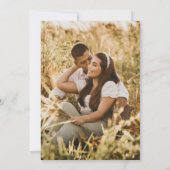 Invitation Blancs or coeur brun mariage photo (Dos)