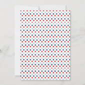 Invitation Blancs rouges et Baby shower dû (Dos)