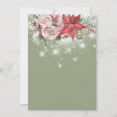 Invitation Blank Ajouter Votre Propre Bébé D'Hiver En Fleur V (Devant)