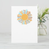 Invitation Blank Ajouter Votre Propre Boho Sun Voici Le Solei (Debout devant)