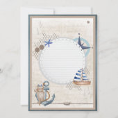 Invitation Blank Ajouter Votre Propre Image Ahoy Nautical Adv (Devant)